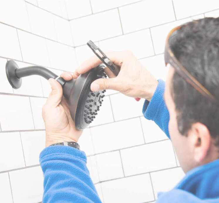 installing shower head