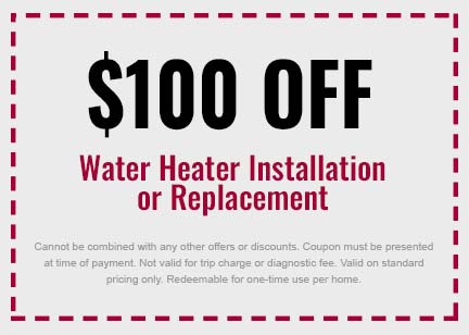 Discount on Conventional Water Heater Installation