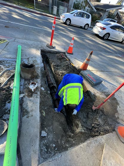 Outdoor Sewer Line Clean