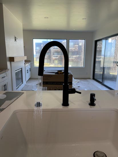 Kitchen faucet installation