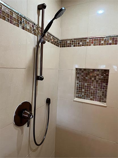 Renovated shower