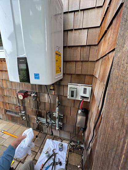 Tankless water heater installation