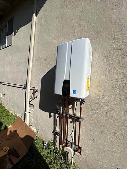 Tankless water heater installation
