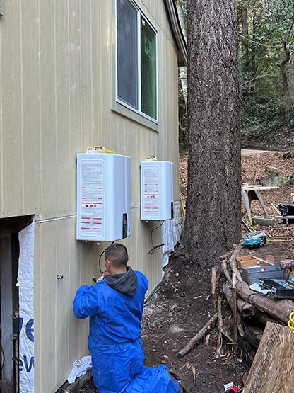 Tankless water heater installation
