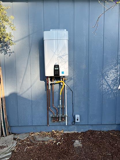 Tankless water heater installation