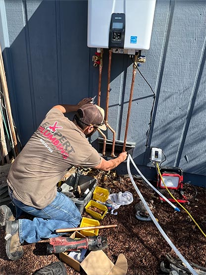 Tankless water heater installation