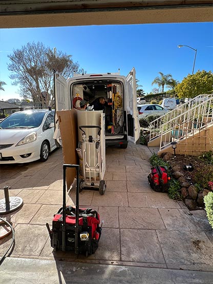 Conventional water heater installation