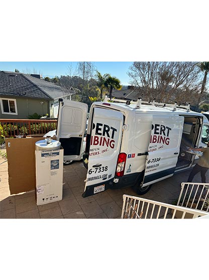 Conventional water heater installation