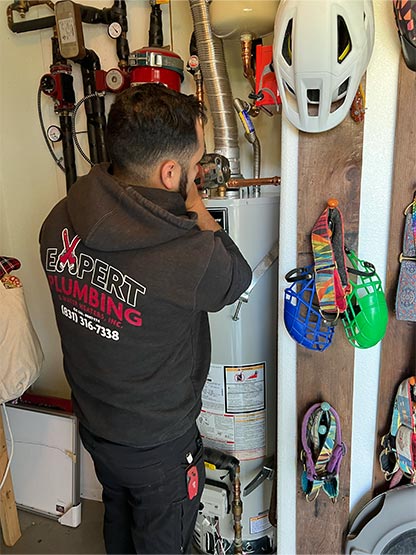 Conventional water heater installation